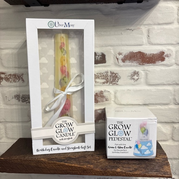 The Grow & Glow Candle+ Storybook Gift First 18 Years + Electronic Pedestal NEW